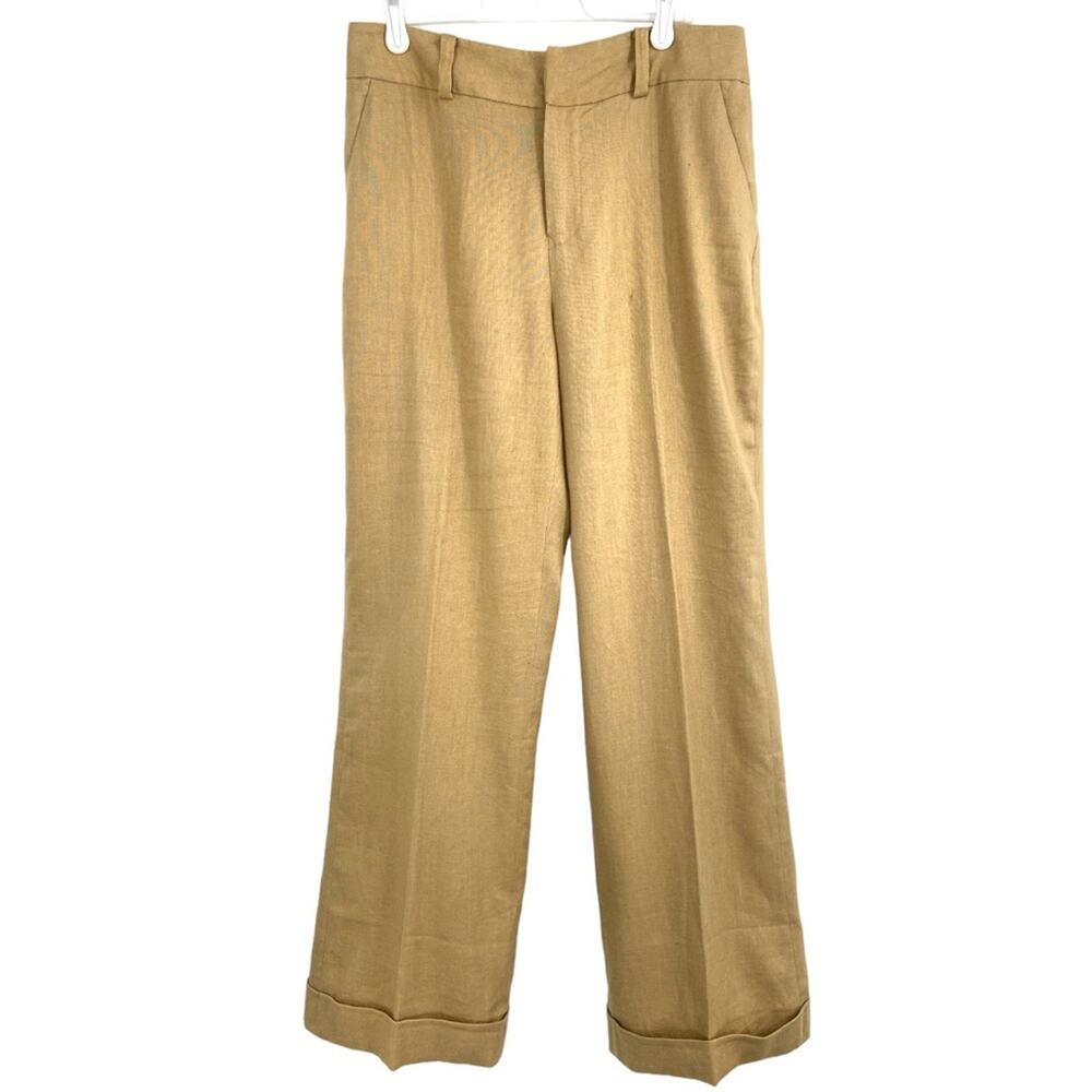 LAUREN‎ Ralph Lauren 100% Linen Pant Lined Wide Leg Women’s 6